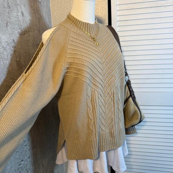 Preppy Soft Tan Knit Sweater - Picture 4 of 7